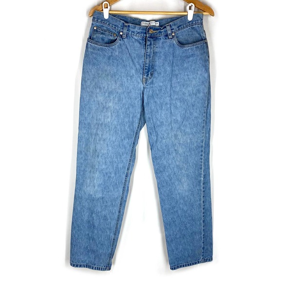 Tommy Hilfiger Denim - Tommy Hilfiger American Flag Mom Jeans Blue Tapered Patriotic 90s Vintage 12